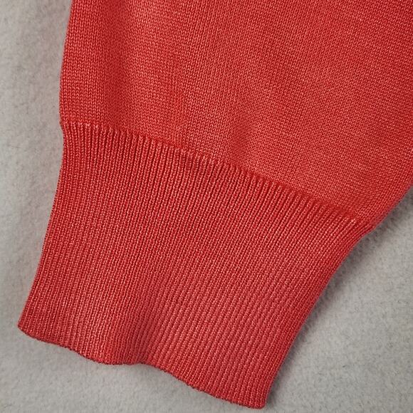 Urban Coco Knit Cropped Cardigan Lightweight Sweater Salmon Color Women’s SZ M - Picture 7 of 15